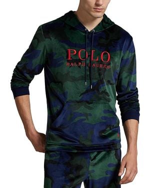 Polo Ralph Lauren Velour Sleep Hoodie - Green
