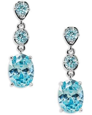 Nadri Maiden Cubic Zirconia Drop Earrings - Blue