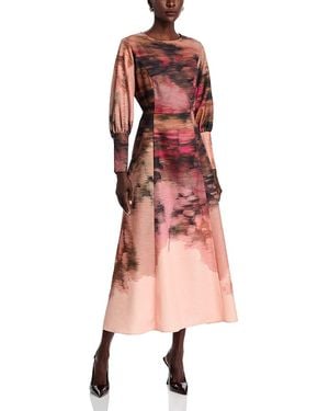 Misook A Line Maxi Dress - Pink
