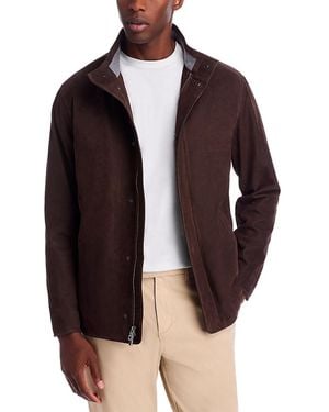 Peter Millar Norwalk Nubuck Leather Coat - Purple