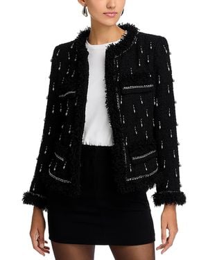 Kobi Halperin Hana Beaded Fringe Trim Jacket - Black