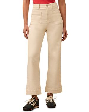Faherty Stretch Terry Patch Pocket Ankle Pants - Natural