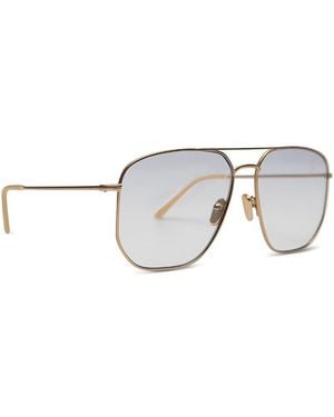 Elisa Johnson Celine Oversized Aviator Sunglasses, 58Mm - Metallic
