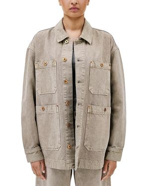 SLVRLAKE Denim Oversized Denim Worker Jacket - Natural
