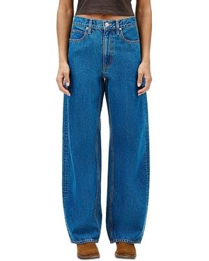SLVRLAKE Denim Estelle High Rise Wide Leg Jeans - Blue