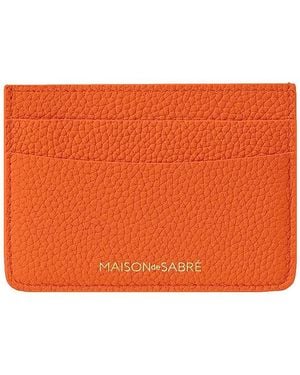 Maison De Sabre Leather Card Holder - Orange