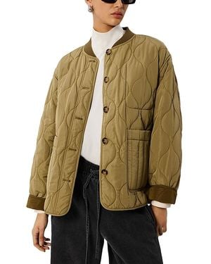Whistles Reversible Quilted Coat - Natural