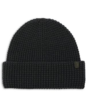 AllSaints Waffle Stitch Beanie - Black