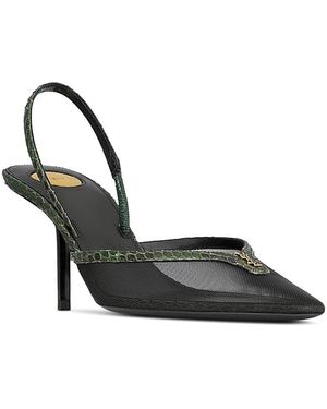 Saint Laurent Folie Slingback Pumps - Metallic