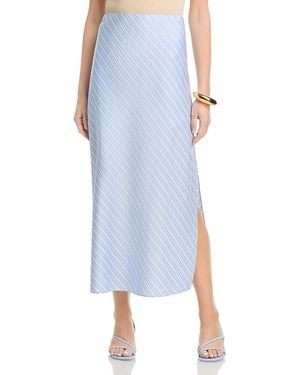 Aqua Stripe Slip Skirt - Blue