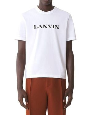 Lanvin Embroidered Cotton T-Shirt - White