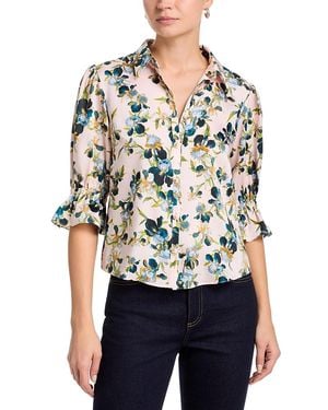 Cinq À Sept Fiona Trailing Iris Top - White