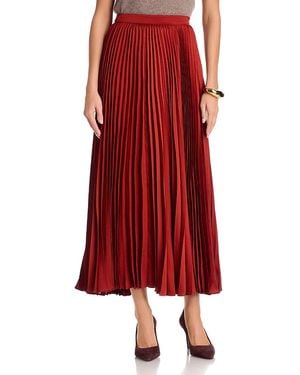 Tahari The Rowyn Pleated Skirt - Red