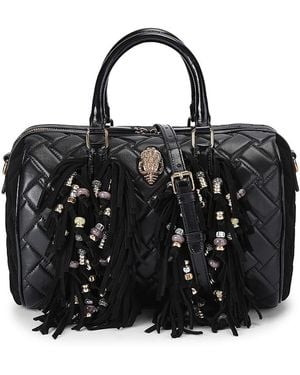 Kurt Geiger Kensington Boston Fringe Satchel - Black