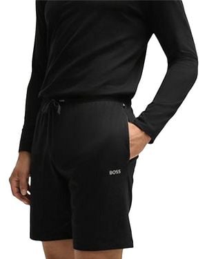 BOSS Mix & Match Cotton Blend Regular Fit 7 Shorts - Black