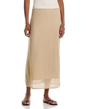 Theory Knit Lace Maxi Skirt - Natural