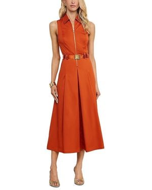 L'Agence Kolton Midi Dress - Orange