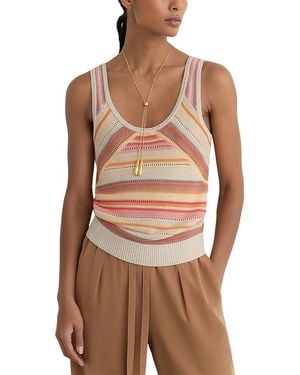 Reiss Miriam Knitted Openwork Vest - Brown