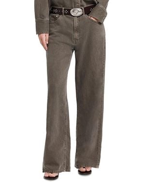 Twp Song Sung Mid Rise Relaxed Wide Leg Jeans - Gray