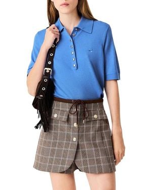 Maje Prince Of Wales Check Layered Suit Shorts - Blue