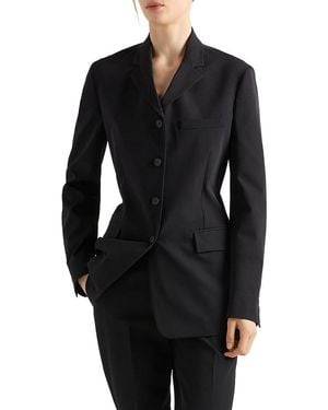 Prada Single-Breasted Techno Stretch Jacket - Black