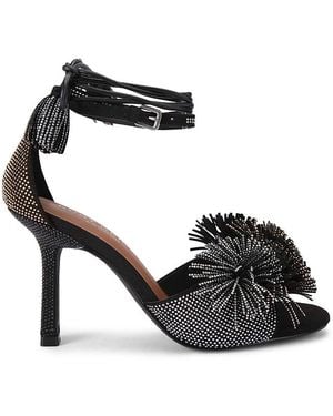 Kurt Geiger Kurt Geiger Sandals Combination Suede Pom Pom - Black