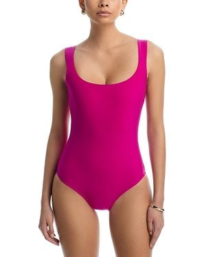 Stylest Dreamsculpt Square Neck Tank One Piece Swimsuit - Purple