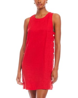 Fifteen Twenty Clarice Side Button Shift Dress - Red