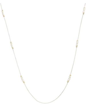Moon & Meadow 14K Swarovski Imitation Pearl Station Necklace, 24 - White