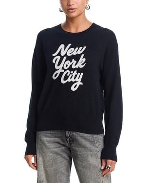 Aqua Cashmere Nyc Crewneck Sweatshirt - Blue