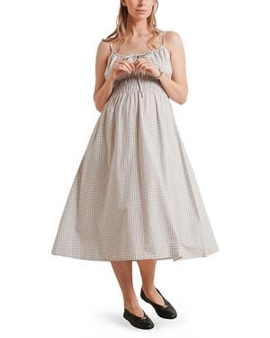 Nom Maternity Roma Nursing Dress - Gray