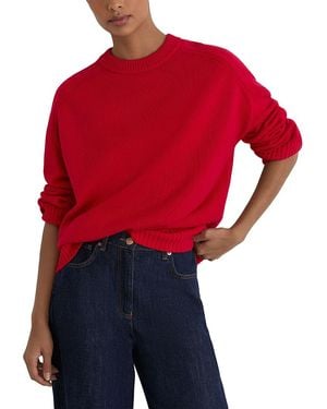 Reiss Riley Wool & Cashmere Crewneck Sweater - Red