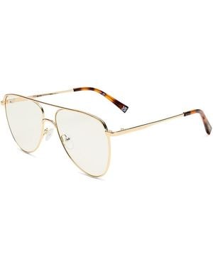 Le Specs The Duke Rectangular Light Glasses, 57Mm - Natural