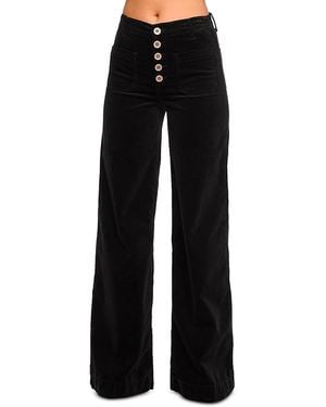 Ramy Brook Cindy High Rise Wide Leg Jeans - Black
