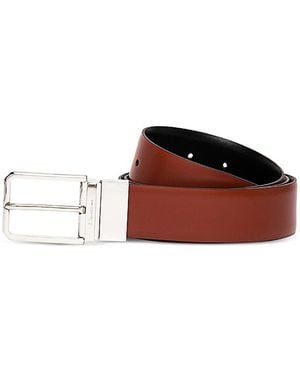 Santoni Reversible Leather Belt - Multicolor