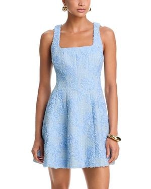 MILLY Minna Tweed Mini Dress - Blue