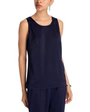 Misook Crepe De Chine Tank Top - Blue