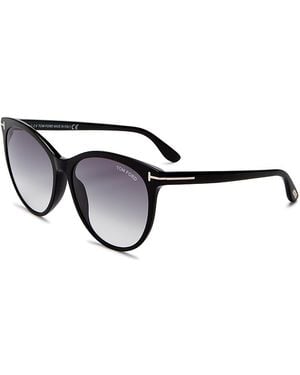 Tom Ford Maxim Cat Eye Sunglasses, 59Mm - Black