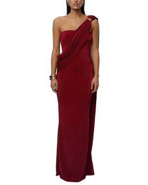 JLUXLABEL Golden Veil Maxi Dress - Red