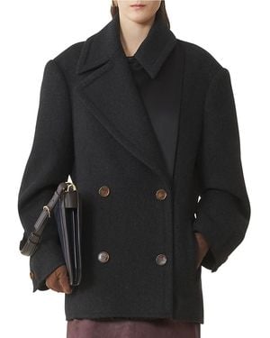 Lanvin Wool Pea Coat - Black