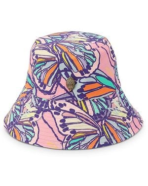 Kurt Geiger Butterfly Print Bucket Hat - White