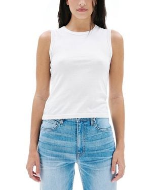SLVRLAKE Denim Crewneck Tank Top - Blue