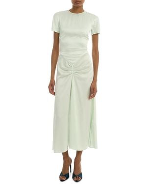 Victoria Beckham Gathered T-Shirt Midi Dress - Green