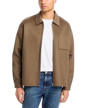 FRAME Double Face Zip Shirt Jacket - Natural
