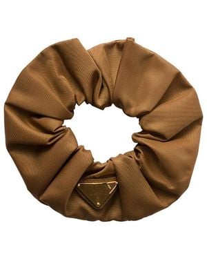 Prada Re-Nylon Scrunchie - Brown