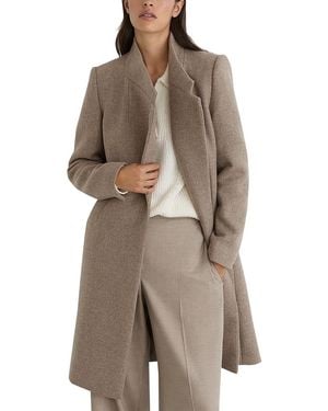 Reiss Petites Max Wool Blend Wrap Coat - Brown
