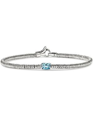 John Hardy Sterling Heishi Swiss Topaz Bead Bracelet - White