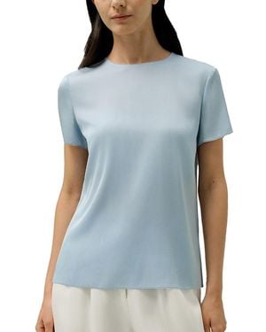 LILYSILK Basic Silk Tee - Blue