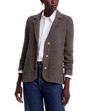 C by Bloomingdale's Cashmere Notch Lapel Cashmere Blazer - Blue