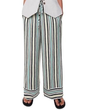 Whistles Nicola Striped Wide Leg Pants - Multicolour